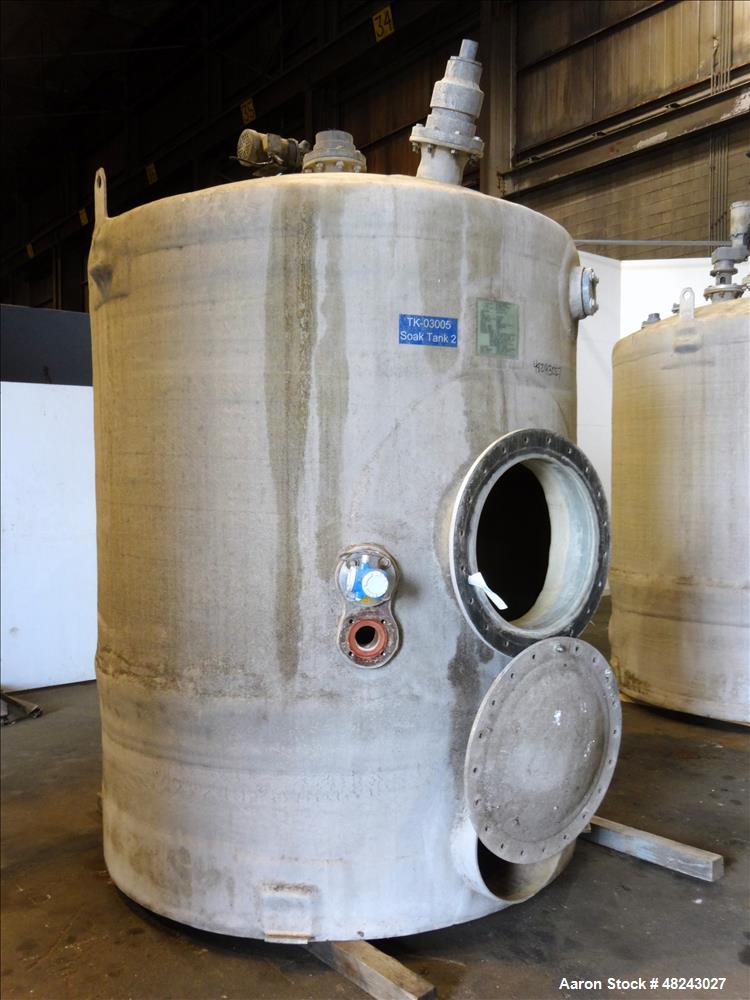 Used- Augusta Fiberglass Tank, 1,930 Gallon, Vertical.