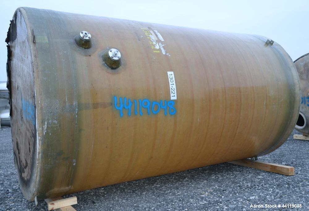Used EFI Edwards Fiberglass Tank, 7380 Gallon, ASTM-D-3299-88 Filament Wound, Vertical. Approximate 108" Diameter x 186" straight side, flat top and bottom.  Openings top (3) 3", 3" vent, 18" man way...