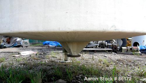 Used Empire Tank, 1200 Gallon, Fiberglass, Vertical. Approximate 84" diameter x 48" straight side. Dish top and bottom. Openings: top 2", 3", 24" manway with bolt down cover; 3" center bottom outlet....