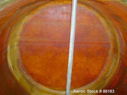 USED: Empire Products tank, 1200 gallon, fiberglass, horizontal. Approximate 58" diameter x 92" straight side. 1 dished end, 1 flat end. Top openings: (4) 3" flange, (1) 24" manway with bolt-on cover...