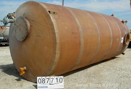 USED: Empire Products tank, 10,000 gallon, fiberglass, vertical. Approximate 9' diameter x 256" straight side. Dish top, flat bottom. Openings: top (2) 4", 24" manway with cover; side bottom 3", 4", ...
