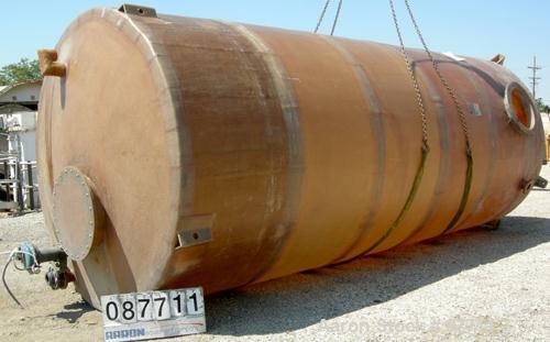 USED: Empire Products tank, 10,000 gallon, fiberglass, vertical. Approximate 9' diameter x 256" straight side. Dish top, flat bottom. Openings: top (2) 4", 24" manway with cover; side bottom 3", 4", ...