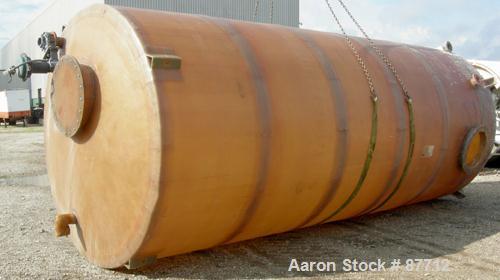 USED: Empire Products tank, 10,000 gallon, fiberglass, vertical. Approximate 9' diameter x 256" straight side. Dish top, flat bottom. Openings: top (2) 4", 24" manway with cover; side bottom 3", 4", ...