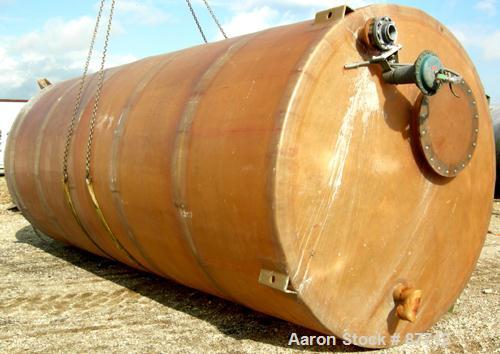 USED: Empire Products tank, 10,000 gallon, fiberglass, vertical. Approximate 9' diameter x 256" straight side. Dish top, flat bottom. Openings: top (2) 4", 24" manway with cover; side bottom 3", 4", ...