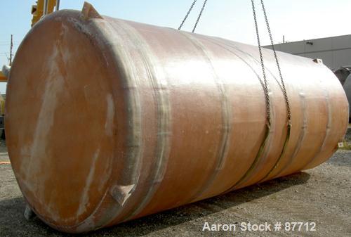 USED: Empire Products tank, 10,000 gallon, fiberglass, vertical. Approximate 9' diameter x 256" straight side. Dish top, flat bottom. Openings: top (2) 4", 24" manway with cover; side bottom 3", 4", ...