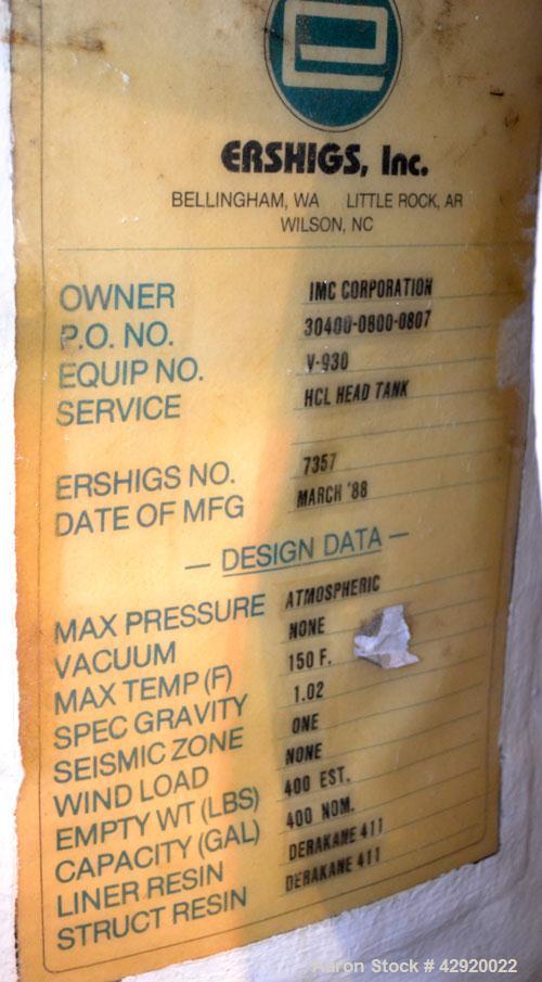 Used 400 Gallon Fiberglass Ershigs Tank