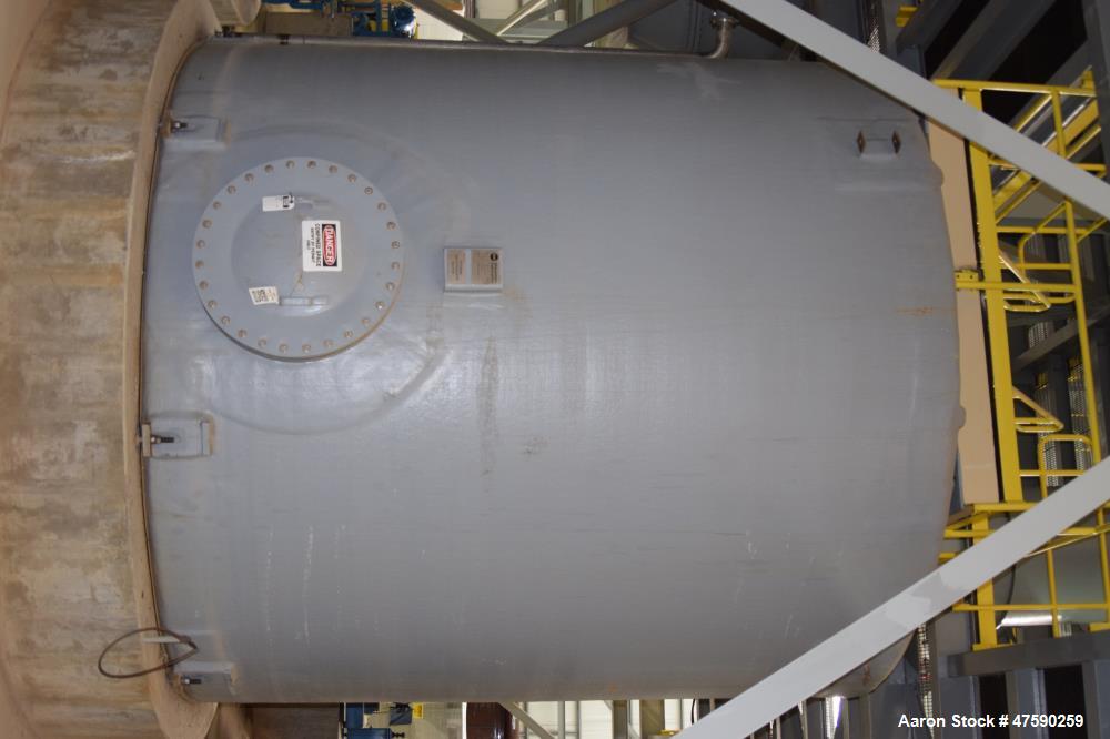 Unused- MWF Midwestern Fabricators Tank, 12,000 Gallon, Hetron 992 FR Vinyl Ester Resin, Vertical. 156” Diameter x 156” straight side, flat top & bottom. Serial# 5799-B25, built 2012.