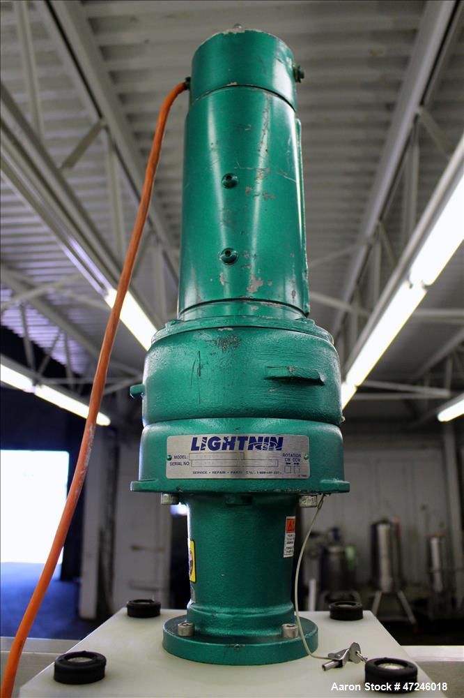 Used Millipore Plastic Mix Tank, Approximate 110 Gallon, Vertical.