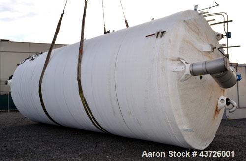 Used Plas-Tanks Industries Tank, 24,000 Gallon, Derakane 411-350 Resin, Vertical. 144”Diameter x 341” straight side. Dished top, flat bottom. Internal liner veil 10-20 Mil C Class, rated .5 psi at 10...