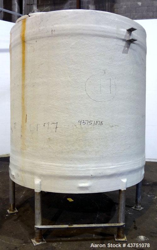 Used Ohio GRP Fiberglass Storage Tank, 2000 Gallons, Vertical. Approximate 84" diameter x 76" straight side, dished top and bottom. Liner & resin 1 ply "C" veil/ Atlac 4010-A. 1.3 Specific gravity, r...