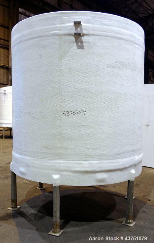 Used Ohio GRP Fiberglass Storage Tank, 2000 Gallons, Vertical. Approximate 84" diameter x 76" straight side, dished top and bottom. Liner & resin 1 ply "C" veil/ Atlac 4010-A. 1.3 Specific gravity, r...