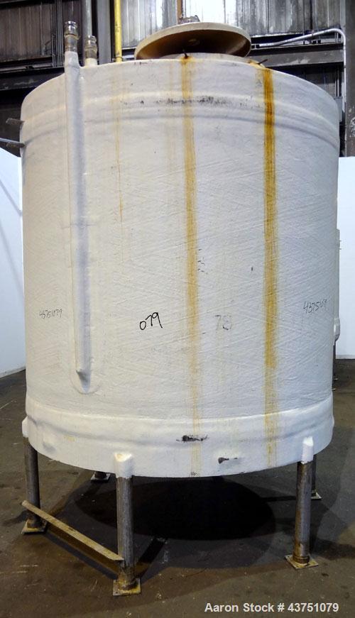 Used Ohio GRP Fiberglass Storage Tank, 2000 Gallons, Vertical. Approximate 84" diameter x 76" straight side, dished top and bottom. Liner & resin 1 ply "C" veil/ Atlac 4010-A. 1.3 Specific gravity, r...