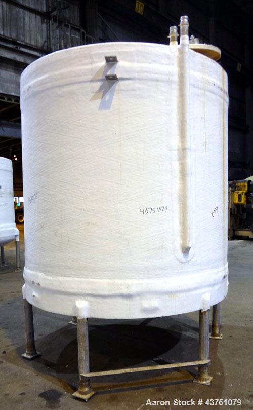 Used Ohio GRP Fiberglass Storage Tank, 2000 Gallons, Vertical. Approximate 84" diameter x 76" straight side, dished top and bottom. Liner & resin 1 ply "C" veil/ Atlac 4010-A. 1.3 Specific gravity, r...