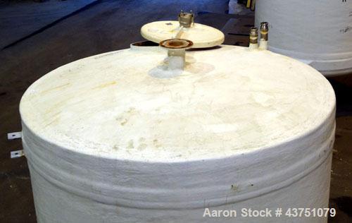Used Ohio GRP Fiberglass Storage Tank, 2000 Gallons, Vertical. Approximate 84" diameter x 76" straight side, dished top and bottom. Liner & resin 1 ply "C" veil/ Atlac 4010-A. 1.3 Specific gravity, r...