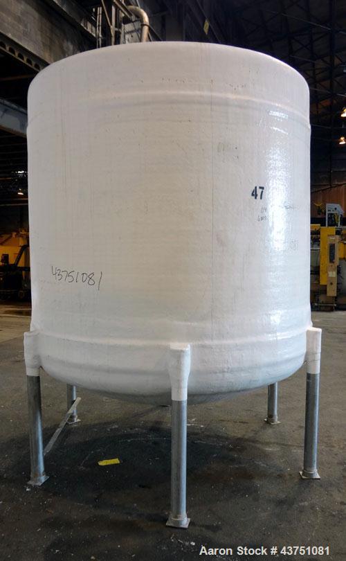Used Ohio GRP Fiberglass Storage Tank, 2000 Gallons, Vertical. Approximately 84" diameter x 76" straight side, dished top and bottom. Liner and resin 1 ply "C" veil/ Atlac 4010-A. 1.3 Specific gravit...