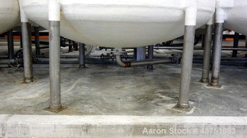 Used Ohio GRP Fiberglass Storage Tank, 2000 Gallons, Vertical. Approximately 84" diameter x 76" straight side, dished top and bottom. Liner and resin 1 ply "C" veil/ Atlac 4010-A. 1.3 Specific gravit...