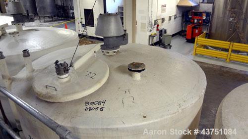 Used Ohio GRP Fiberglass Storage Tank, 2000 Gallons, Vertical. Approximately 84" diameter x 76" straight side, dished top and bottom. Liner and resin 1 ply "C" veil/ Atlac 4010-A. 1.3 Specific gravit...