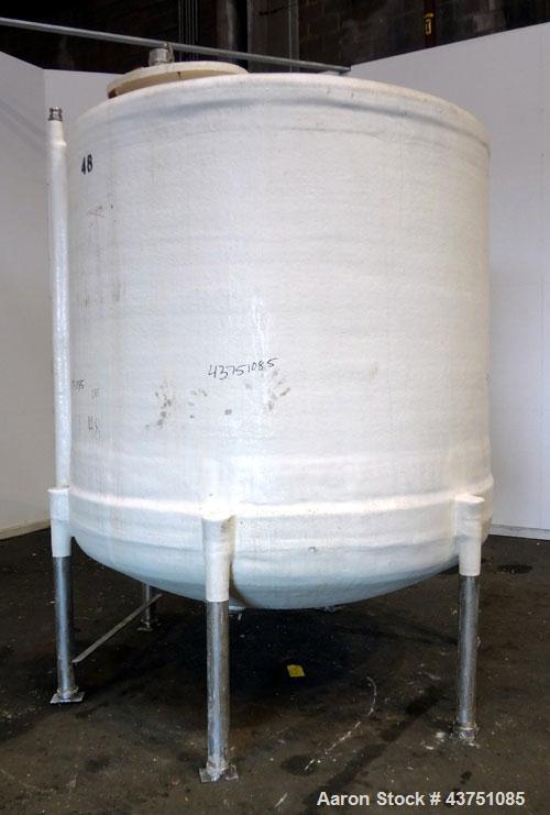 Used Ohio GRP Fiberglass Storage Tank, 2000 Gallons, Vertical. Approximately 84" diameter x 76" straight side, dished top and bottom. Liner and resin 1 ply "C" veil/ Atlac 4010-A. 1.3 Specific gravit...