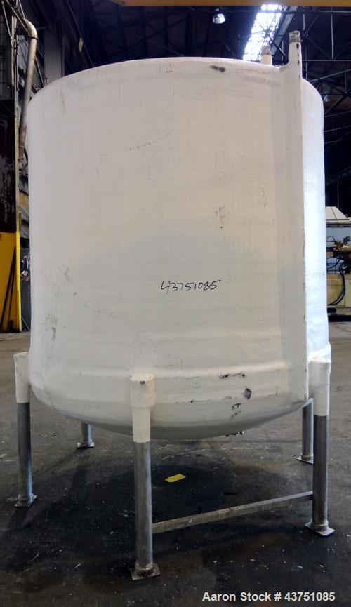 Used Ohio GRP Fiberglass Storage Tank, 2000 Gallons, Vertical. Approximately 84" diameter x 76" straight side, dished top and bottom. Liner and resin 1 ply "C" veil/ Atlac 4010-A. 1.3 Specific gravit...