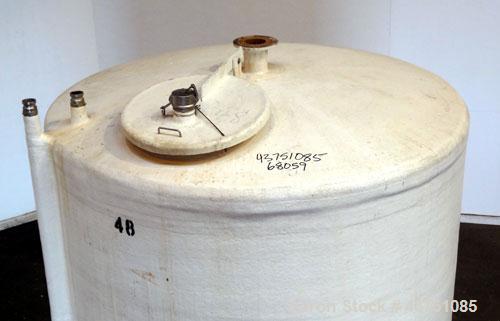 Used Ohio GRP Fiberglass Storage Tank, 2000 Gallons, Vertical. Approximately 84" diameter x 76" straight side, dished top and bottom. Liner and resin 1 ply "C" veil/ Atlac 4010-A. 1.3 Specific gravit...