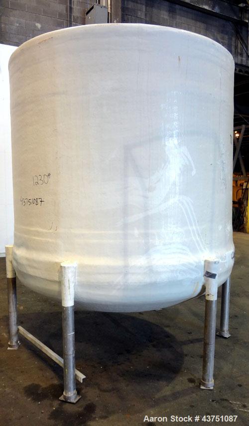 Used Ohio GRP Fiberglass Storage Tank, 2000 Gallons, Vertical. Approximately 84" diameter x 76" straight side, dished top and bottom. Liner and resin 1 ply "C" veil/ Atlac 4010-A. 1.3 Specific gravit...