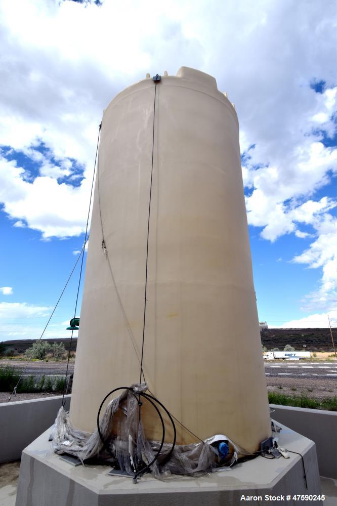 Unused- PolyProcessing Polyethylene Tank, 5050 Gallon, Vertical. Approximate 94" diameter x 173" straight side, dished top, flat bottom. Serial# L-12-01047, built 2012.