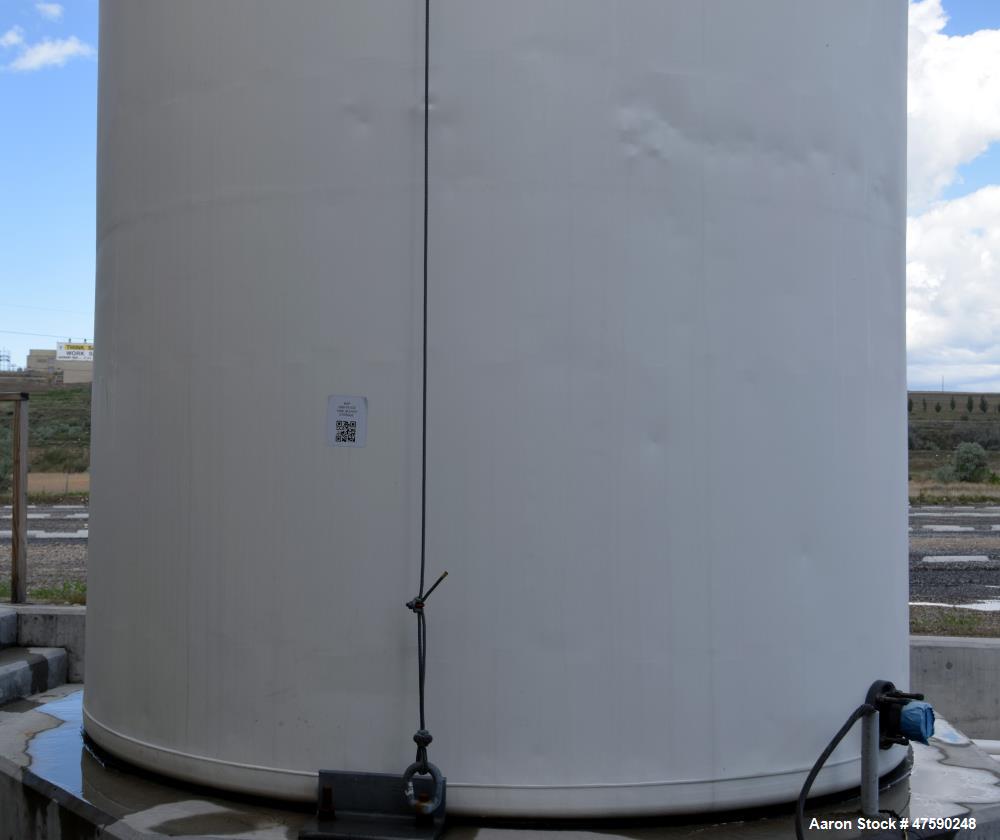 Unused- PolyProcessing Polyethylene Tank, 2000 Gallon, Vertical. Approximate 85" diameter x 97" straight side, dished top, flat bottom. Serial# L-12-01046, built 2012.