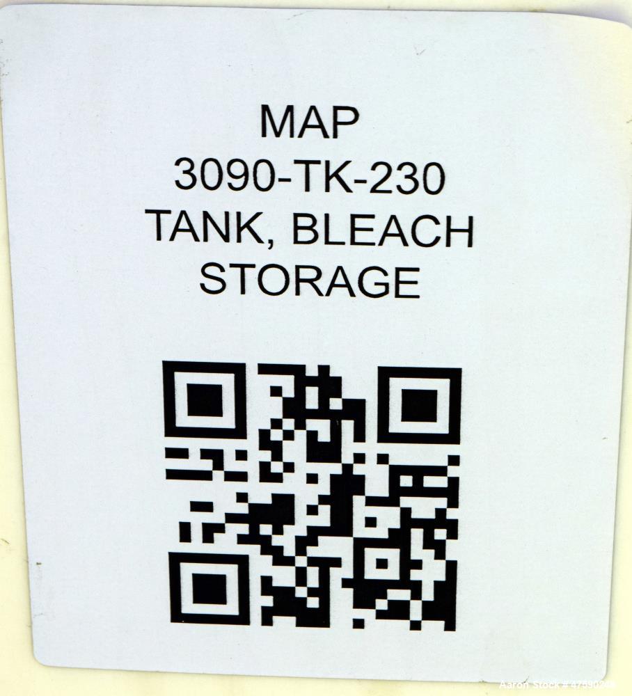 Unused- PolyProcessing Polyethylene Tank, 2000 Gallon, Vertical. Approximate 85" diameter x 97" straight side, dished top, flat bottom. Serial# L-12-01046, built 2012.