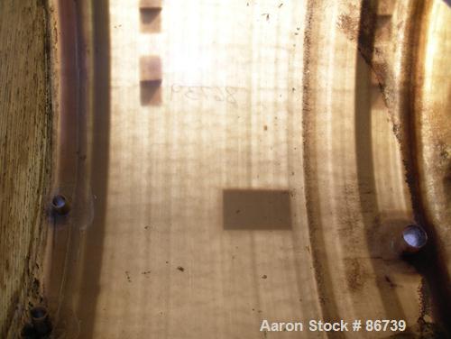 USED: Viatec resin fab tank, 5306 gallon, fiberglass, vertical. Approximate 120" diameter x 92" straight side. Dished top, flat bottom. Internal rated atmos at 200 deg F. Off center top entering Ligh...