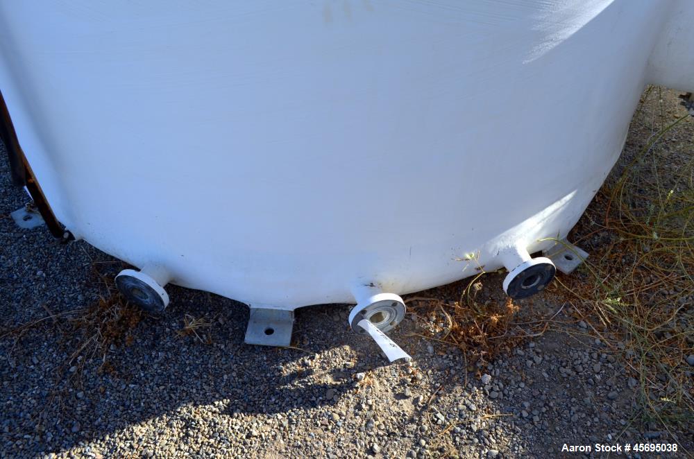 Used Xerxes Fiberglass Tank, 4030 Gallon, 20 MIL C-Glass, Verical. Approximate 96" diameter x 132" straight side, dished top, flat bottom. Top openings (2) approximate 3", side bottom man way with co...