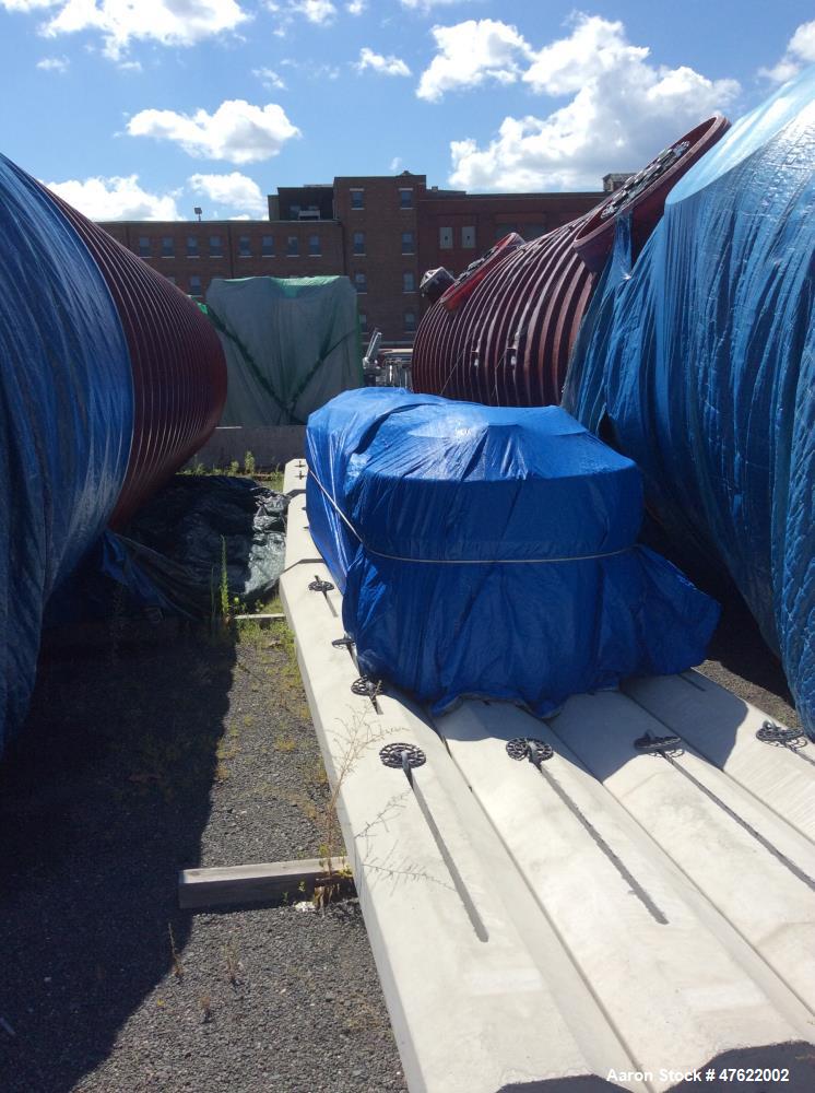 Unused- Xerxes Double Wall 25,000 Gallon Fiberglass Fuel Tank. 10' double wall frp tank. (3) 22" manway - dw, (3) 48" containment collars, 6" ht, (3) 48" x 36" frp flat-sided sump with 26" watertight...