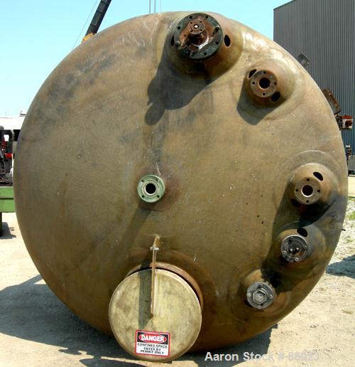 USED: Xerxes Corp tank, 1868 gallon, fiberglass (Derakane 411), vertical. Approximately 102" diameter x 40" straight side. Dished top and bottom. Rated to 160 deg F. Off center top entering Lightnin ...