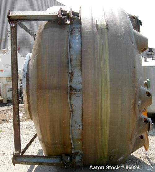 USED: Xerxes Corp tank, 1868 gallon, fiberglass (Derakane 411), vertical. Approximately 102" diameter x 40" straight side. Dished top and bottom. Rated to 160 deg F. Off center top entering Lightnin ...