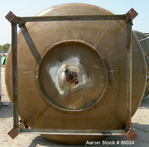 USED: Xerxes Corp tank, 1868 gallon, fiberglass (Derakane 411), vertical. Approximately 102" diameter x 40" straight side. Dished top and bottom. Rated to 160 deg F. Off center top entering Lightnin ...