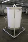 Used- Plastic Tank, Approximate 150 Gallon, Vertical.