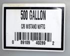 Used Norwesco Polypropylene Tank, Approximate 500 Gallons
