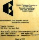 Used Empire Tank, 1200 Gallon, Fiberglass, Vertical. Approximate 84