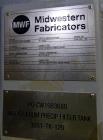 Unused- MWF Midwestern Fabricators Tank, 375 Gallon, Hetron 992 FR Vinyl Ester Resin, Vertical. 48” Diameter x 48” straight side, flat top & bottom. Serial# 5799-B35, built 2012.