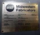 Unused- MWF Midwestern Fabricators Tank, 24,000 Gallon, Hetron 992 FR Vinyl Ester Resin, Vertical. 16’ Diameter x 16’ straight side, slight coned top, flat bottom. Serial# 5799-B32, built 2012.