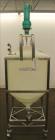 Used Millipore Plastic Mix Tank, Approximate 110 Gallon, Vertical.