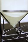 Used Millipore Plastic Mix Tank, Approximate 110 Gallon, Vertical.