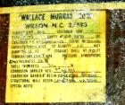 USED: Wallace Murray tank, 34,000 gallon, fiberglass, horizontal. Approx 144