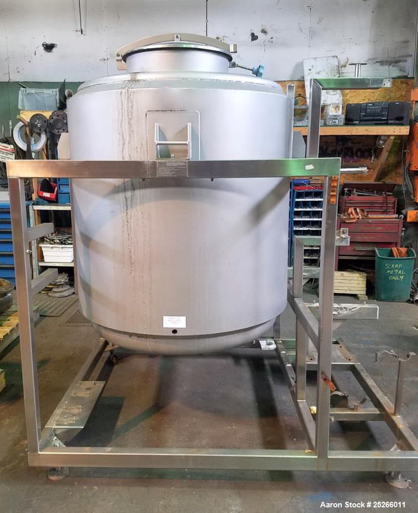 Used- Martin Petersen Tank, Approximate 300 Gallon, Stainless Steel,