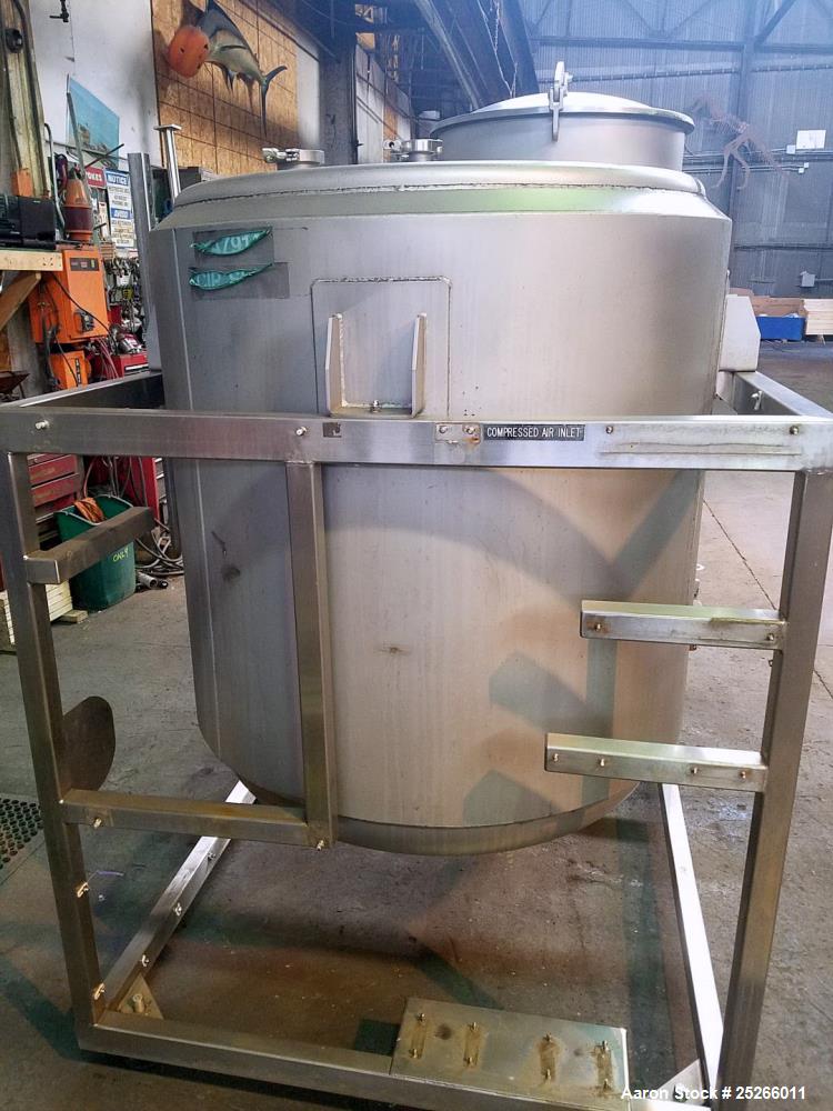 Used Martin Petersen Tank, Approximate 300 Gallon, Stainless Steel,