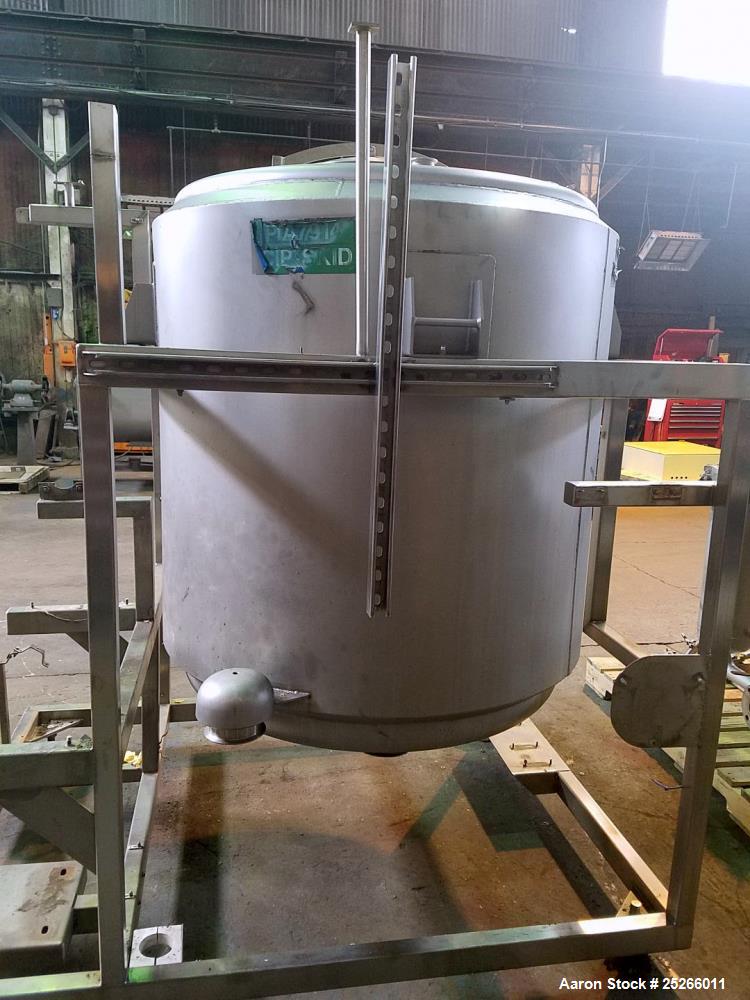 Used- Martin Petersen Tank, Approximate 300 Gallon, Stainless Steel,