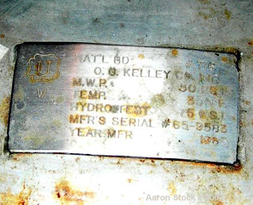 Used Used: O.G. Kelley Co. Pressure Tank, 55 gallon, stainless steel, vertical. 24" diameter x 27" straight side, dished top and bottom. Internal rated 50 psi at 300 deg.f.. Openings top 10" with cov...