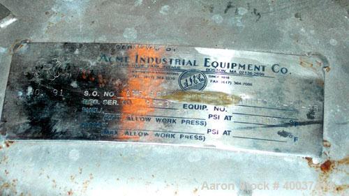 Used- O.G. Kelley Co. Pressure Tank, 55 gallon, stainless steel, vertical. 24" diameter x 27" straight side, dished top and ...