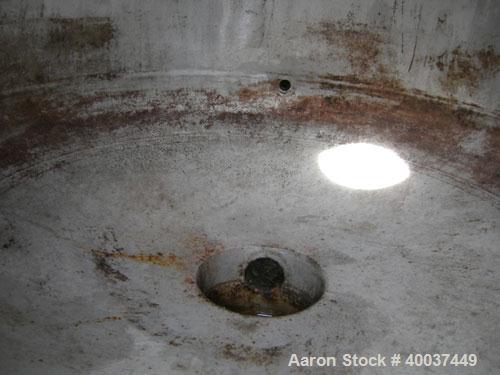 Used Douglas Brothers tank, 100 gallon, 321 stainless steel, vertical. 36" diameter x 24" straight side, dished top and bottom. Internal rated 14 psi at 325 deg.f.. Openings top 6", side 12",6", 6" c...