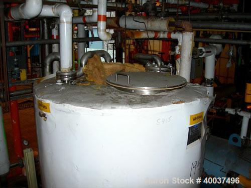 Used B & G tank, 400 gallon, stainless steel. 48" diameter x 48" straight side, flat top, dished bottom.