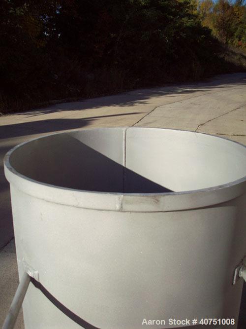 Unused-155 Gallon Type 304L Stainless Steel Tank. 31" inside diameter x 47" deep. Open top with cover. Flat bottom. On caste...
